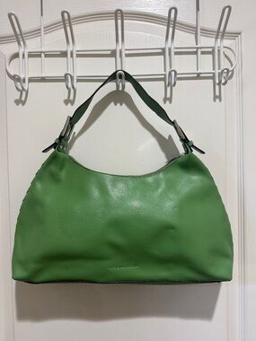 BCBGMAXAZRIA Green Pebbled Leather Shoulder Bag Purse EUC $150 KL